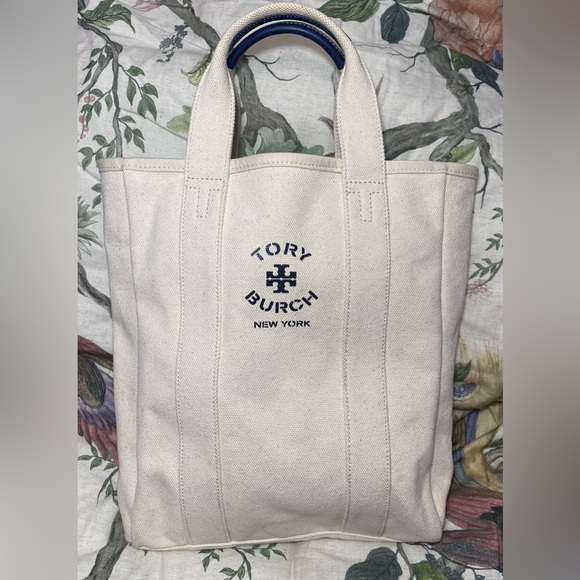 Tory Burch Mercer Canvas Logo Tote bag - Picture 3 of 11